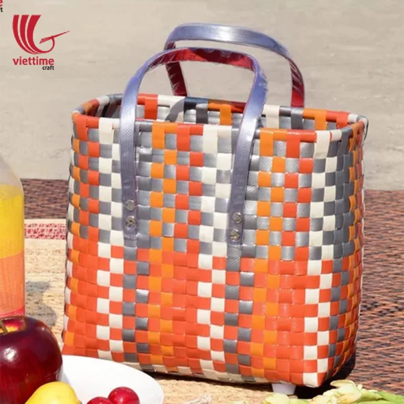 Useful Plastic Shopping Basket Bag For Women