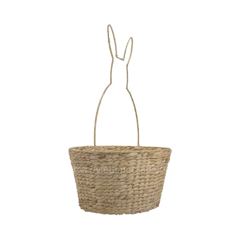 Bunny Water hyacinth Basket for Easter Egg Hunt Wholesale – B00392