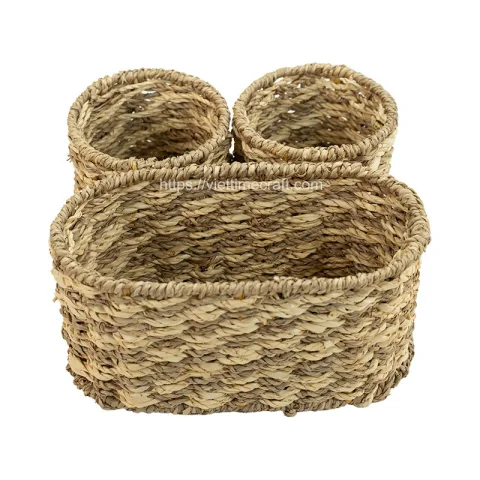 Seagrass Box With 3 Small Basket – C00610