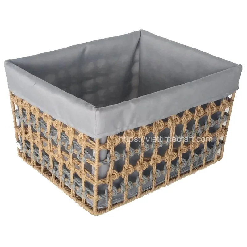 Rectangle Straw Storage Basket Vietnam Wholesale
