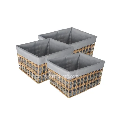 Rectangle Straw Storage Basket Vietnam Wholesale