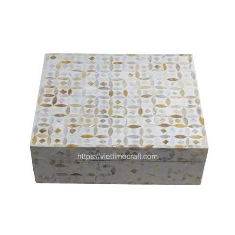 Rattan Export Xà cừ trang sức Business hộp quà - REX-KT0029