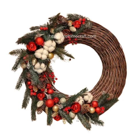 Rattan Export Rattan Christmas Wreath Gift Front Door Home Window Wall Decoration - REX-M0980