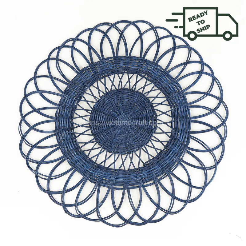 Big Sale! Set Of 4 Flower Rattan Placemat Available In Stock