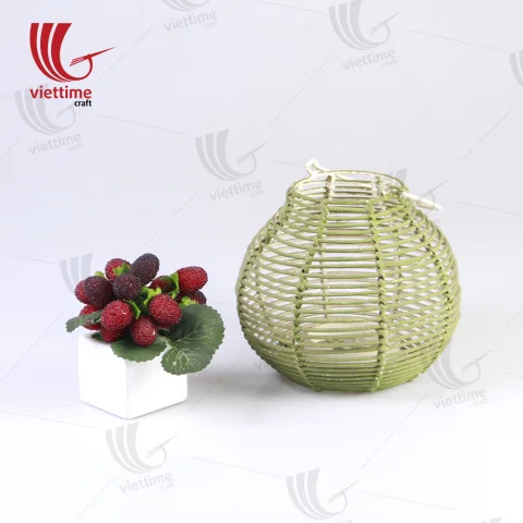 Rattan Export Light Green Rattan Lantern Sally Medium - REX-RMVTC004