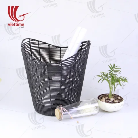 Rattan Export Black Rattan Storage Basket Wholesale - REX-RMVTC100