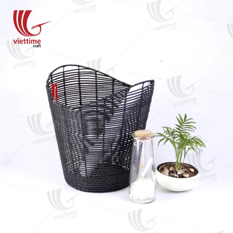 Black Rattan Storage Basket Wholesale