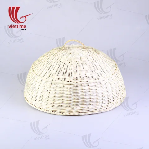 White Rattan Fruit Cover Basket Wholesale