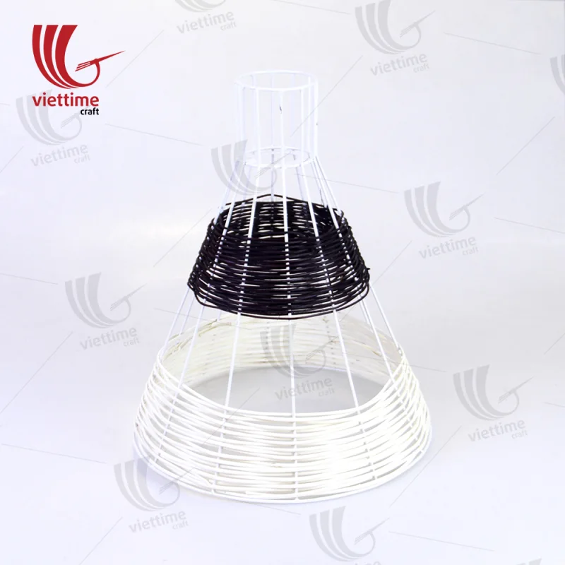 Black- White Rattan Lampshades Wholesale