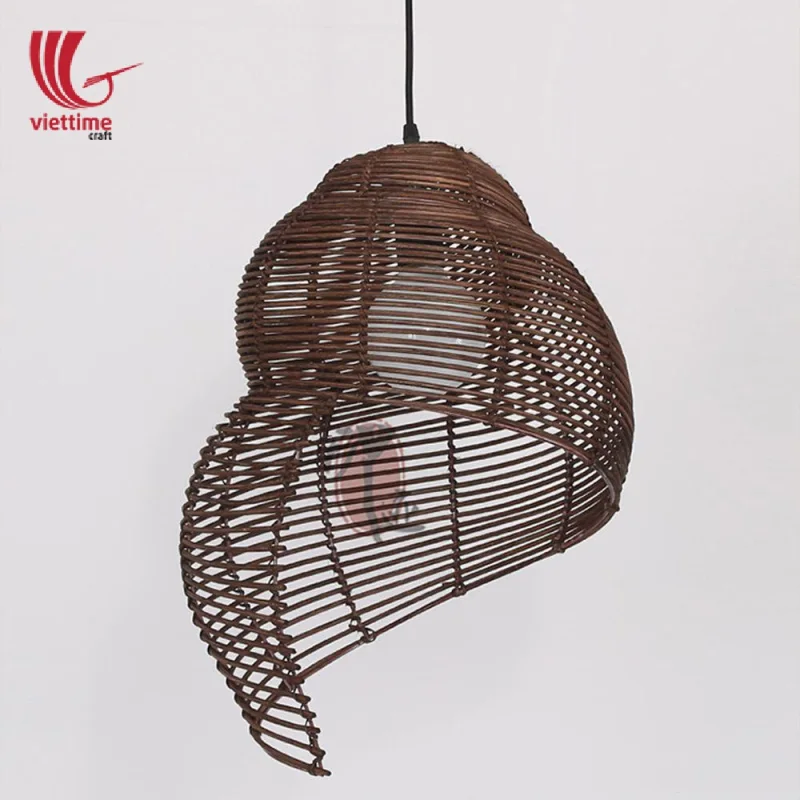 Curly Shaped Woven Rattan Lamp Shade