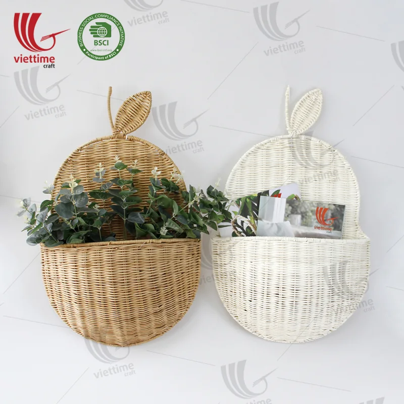 SET Color Rattan Hanging Basket