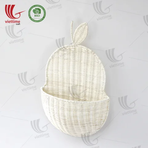 White Rattan Hanging Basket Wholesale