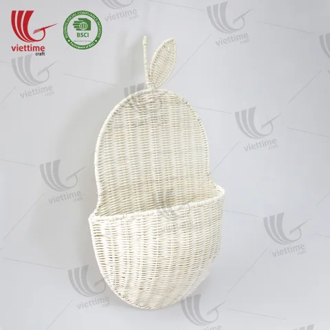White Rattan Hanging Basket Wholesale