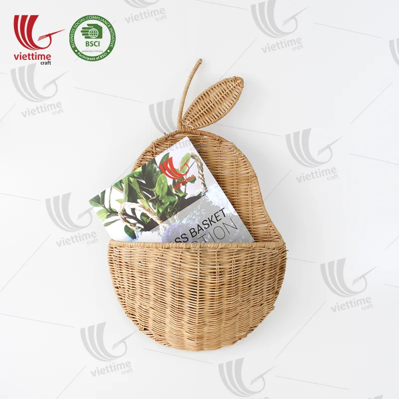 Pear Rattan Hanging Basket Wholesale