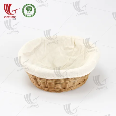 Rattan Bread Basket With Liner Wholesale