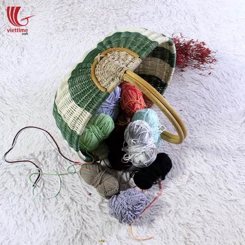 Beautiful Rattan Flower Fruit Basket With Handle
