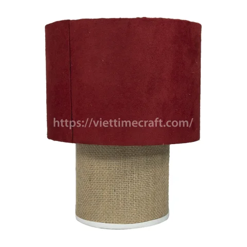 Rattan Export nuevo lámpara de mesa con Red pantalla de tela y Jute base - REX-SD0014