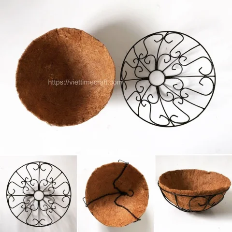 Semicircular Coconut Coir Pot for Indoor and Outdoor
