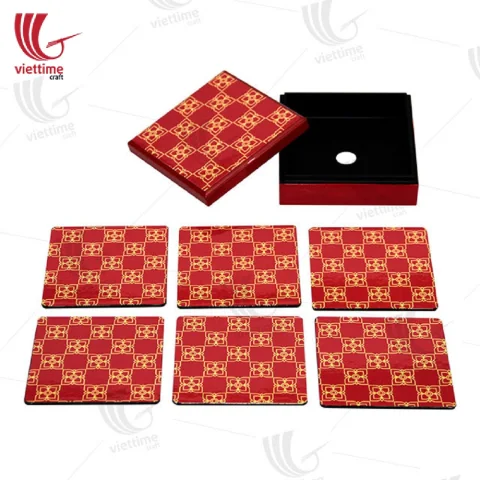 Lacquered Wooden Coaster Collection