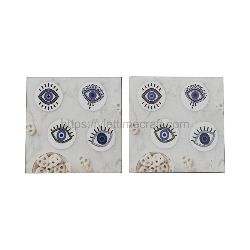 Square Lacquer Coaster Set