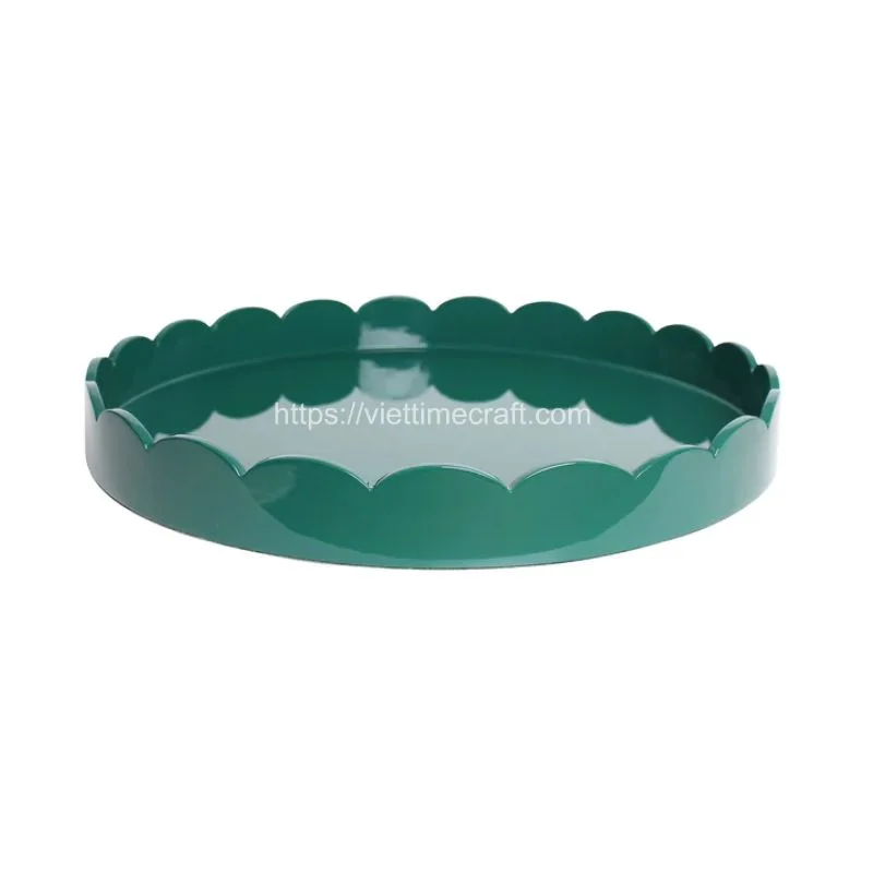 Round Shape Wavy Lacquer Tray