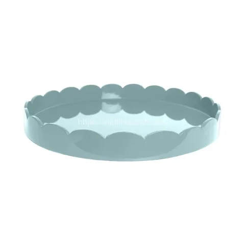 Round Shape Wavy Lacquer Tray
