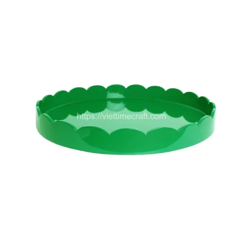 Round Shape Wavy Lacquer Tray