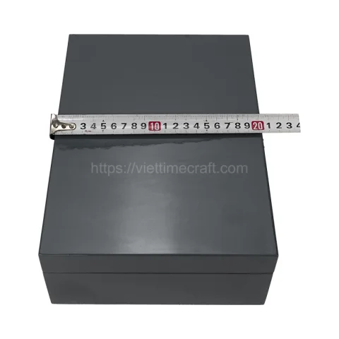 Grey Rectangle Lacquer Box