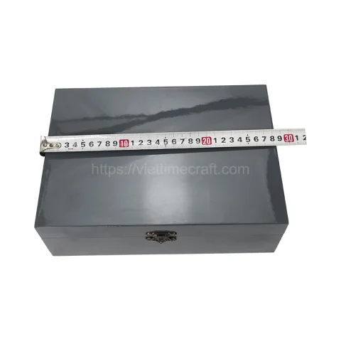 Grey Rectangle Lacquer Box