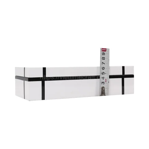 White Rectangle Lacquer Box