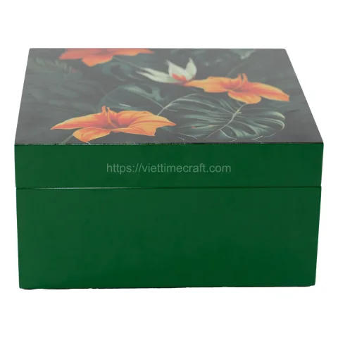 Tropical Pattern Trend Lacquer Box
