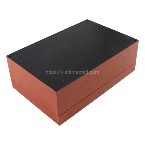Luxury Lacquer Box with Tropical Forest Pattern