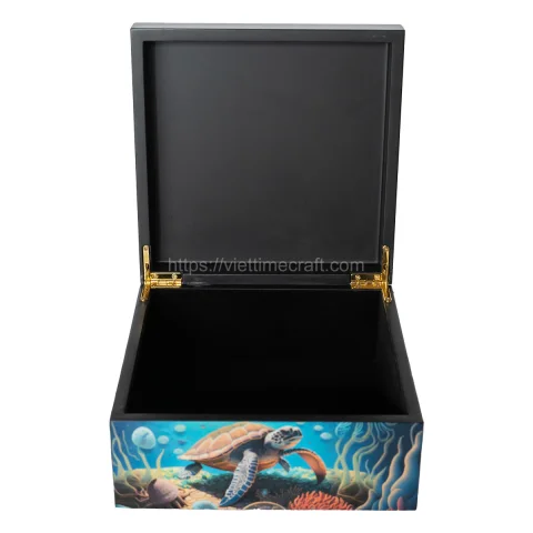Sea Turtle Scene Luxury Lacquer Box Vietnam Wholesale