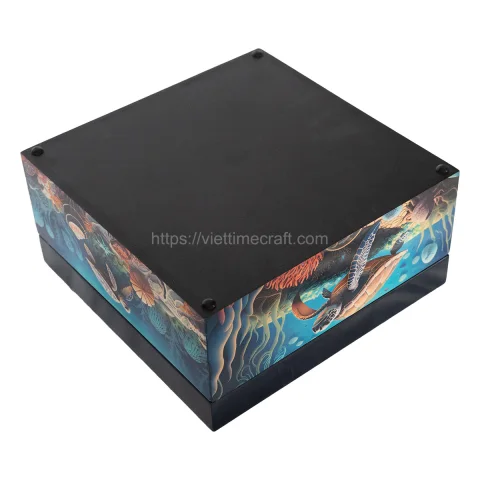 Sea Turtle Scene Luxury Lacquer Box Vietnam Wholesale