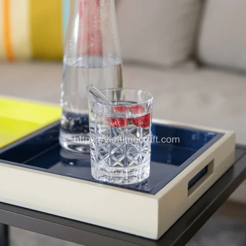 Set Of 3 Lacquer Serving Tray