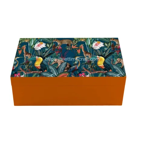 Decorative Box Tropical Animal/Leave Lacquer Box Vietnam Wholesale