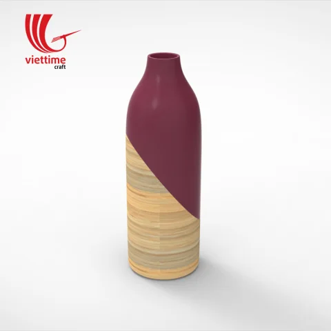 Low Neck Lacquer Bamboo Vases