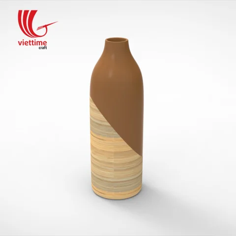 Low Neck Lacquer Bamboo Vases