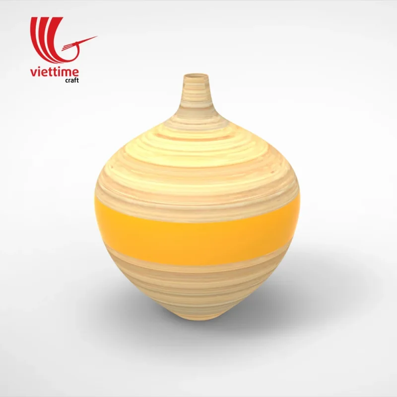 Round Lacquer bamboo Vases