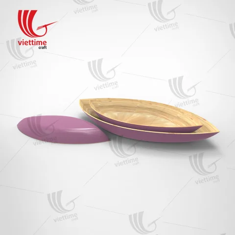 Bamboo Oval Lacquer Plate Wholesale