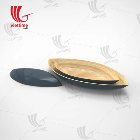 Bamboo Oval Lacquer Plate Wholesale