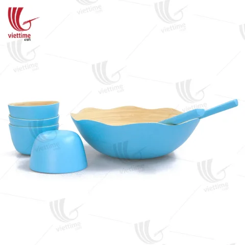 Blue Bamboo Salad Bowl Collection