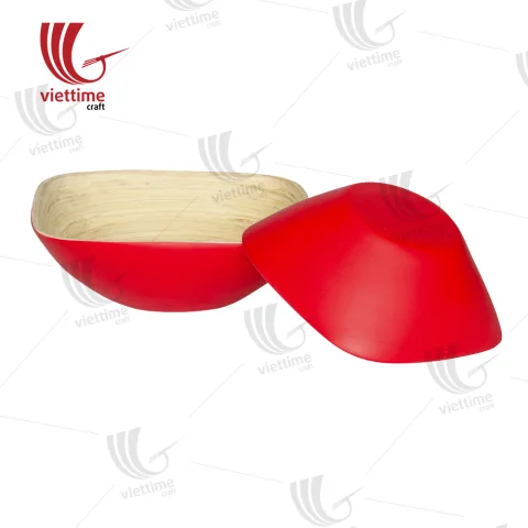 Square Bamboo Salad Bowls Set Of 2