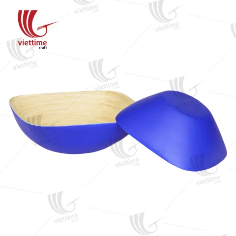 Square Bamboo Salad Bowls Set Of 2
