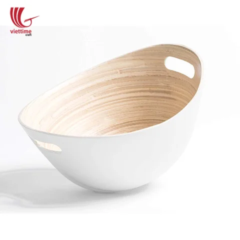 Bamboo Salad Bowl With Handle