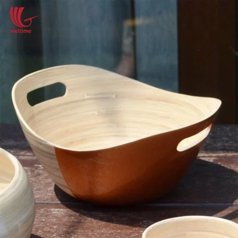Bamboo Salad Bowl With Handle