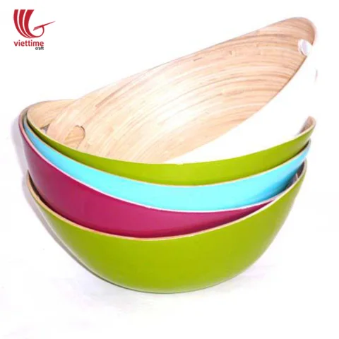 Bamboo Salad Bowl With Handle