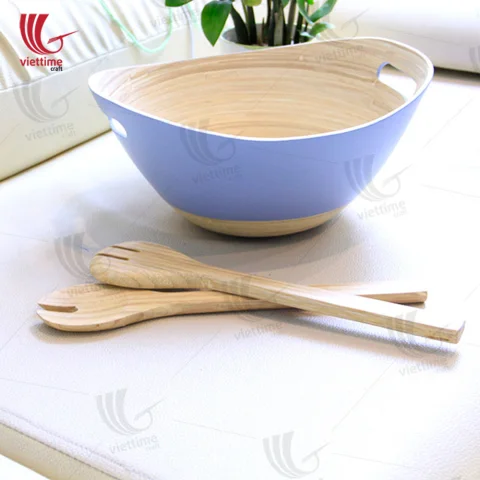 Bamboo Salad Bowl With Handle