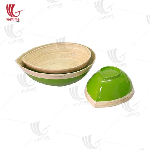 Tear Shaped Bamboo Salad Bowl Set Wholesale