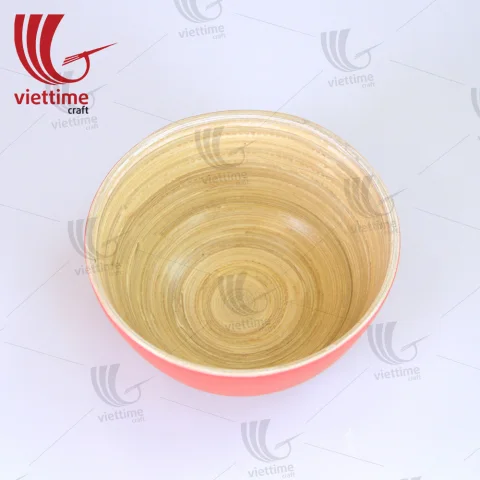 Spun Bamboo Bowl & Utensil Set Wholesale